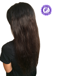Haarverl&auml;ngerung-Echthaar-100% Human Hair-Naturschwarz-Kundenfoto-1